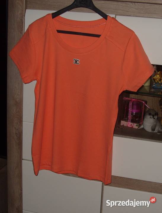 Prążkowana pomarańczowa bluzeczka r LXL Rawicz sprzedam