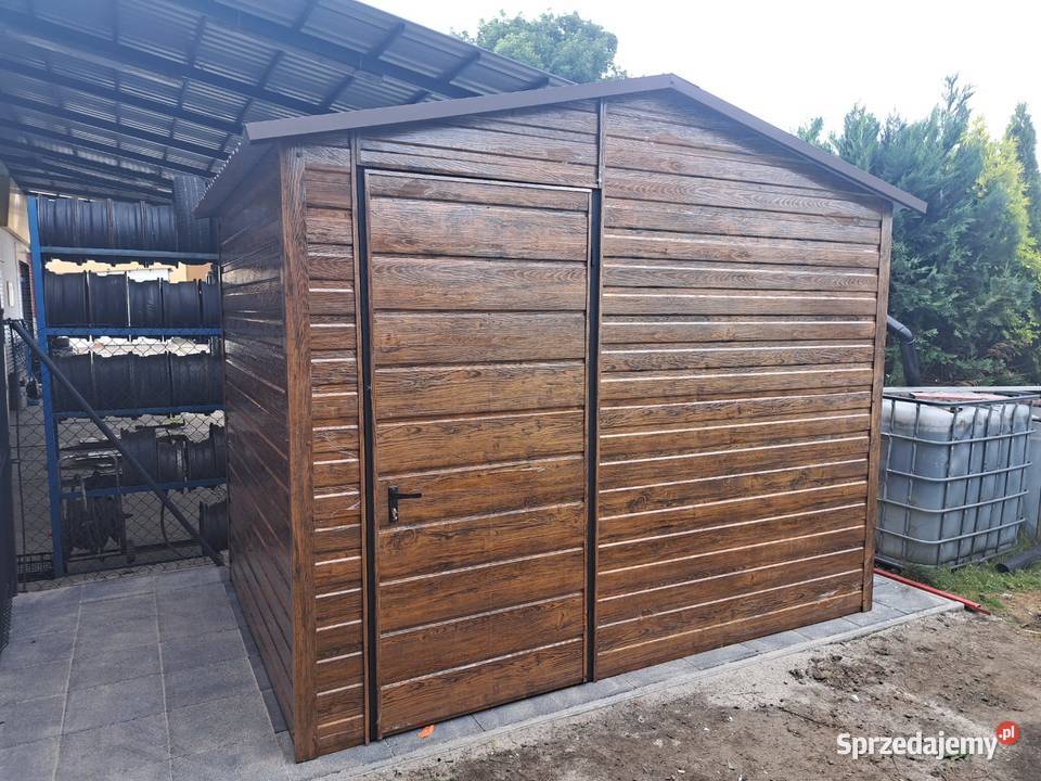 C109 Garaż Blaszany GRAFITOWY 3x5 TANIO Garaże lubelskie Kraśnik