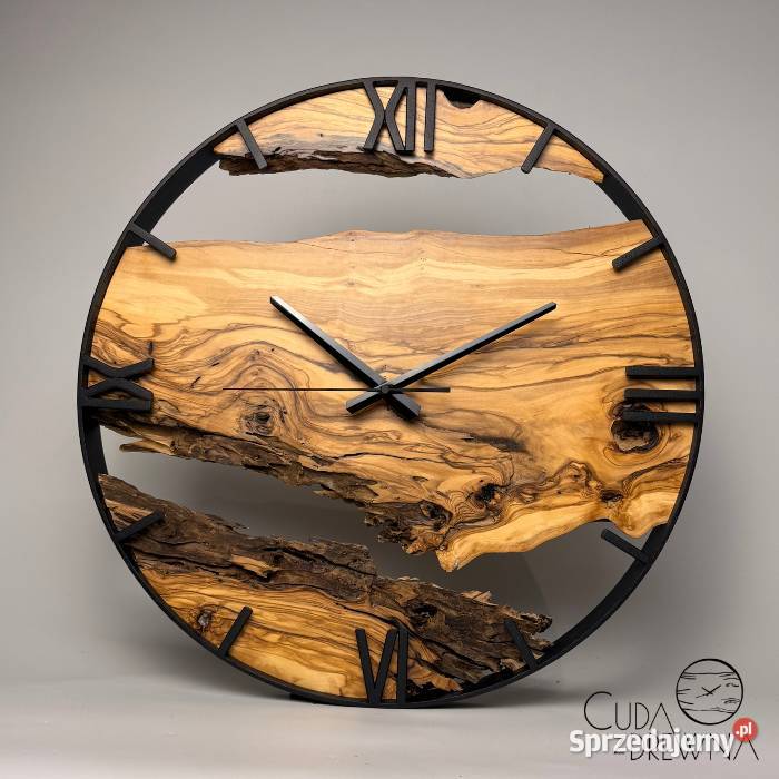 Duży i nownoczesny drewniany zegar ścienny ścienny Wrocław sprzedam