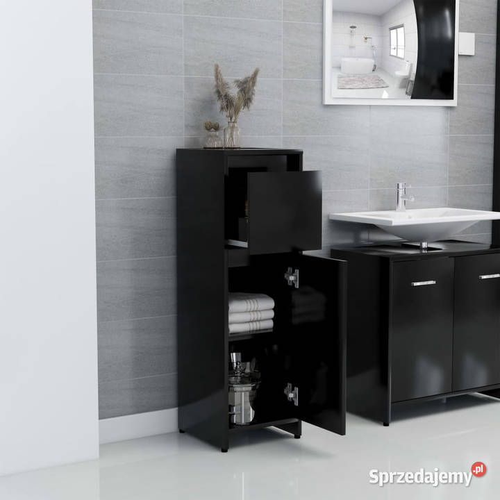 Szafka łazienkowa czarna 30x30x95 materiał mazowieckie Warszawa