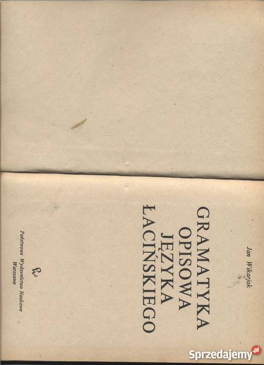 Gramatyka opisowa języka łacińskiego Szczecin sprzedam