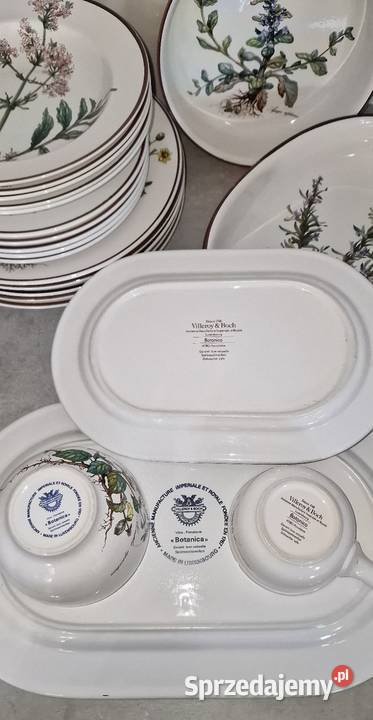 VilleroyBoch Botanica serwis obiadowy 5 osób Porcelana i szkło lubelskie