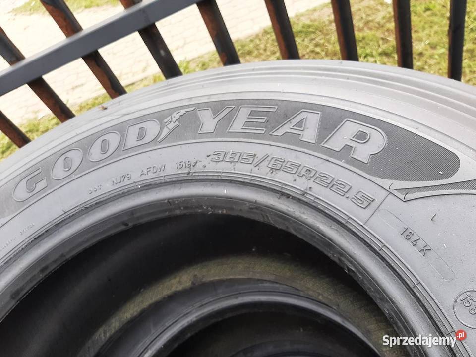 4x Opona używana ciężarowa 38565R225 GOODYEAR Zaścianki