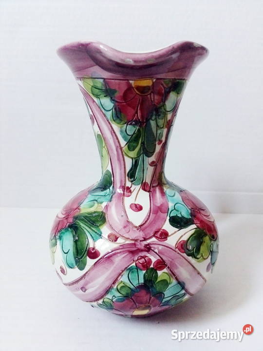 dzbanek vintage włoska ceramika ręcznie malowana Częstochowa