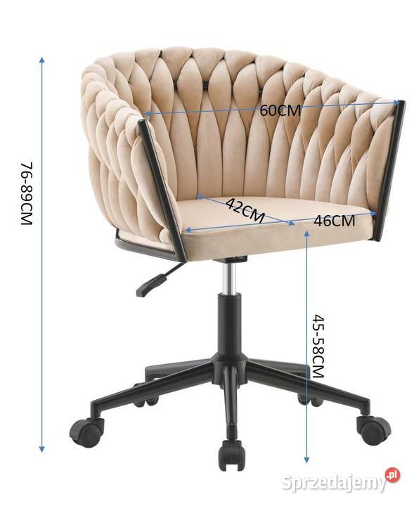 Obrotowe Szare Krzesło Tapicerowane Rosa Wysyłka wielkopolskie Tarchały Małe