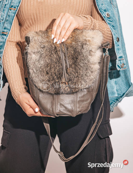 Skórzana torebka futrzana naturalne futerko z Szaflary
