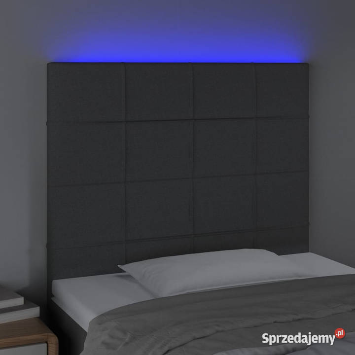 Zagłówek do łóżka z LED ciemnoszary 90x5x118128 Warszawa