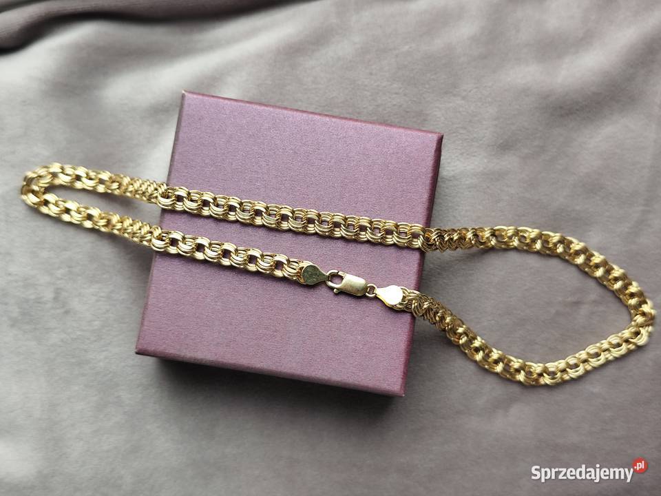 Piekny złoty łańcuszek splot Galibardi