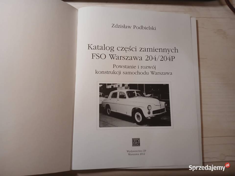 Katalog części zamiennych FSO Warszawa 204204p Krosno