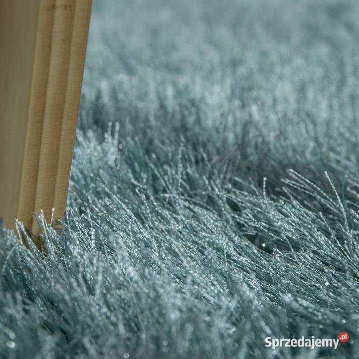 OUTLET Dywan GLAMOUR turkusowy KUDŁACZ 240 x 340 Przeciszów