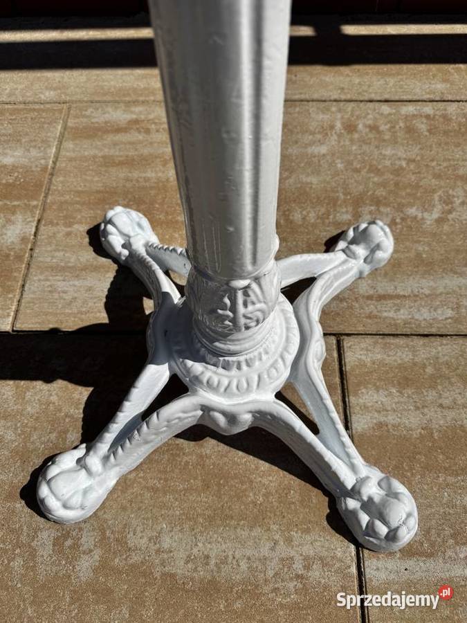 Noga żeliwna do stołu stolika biała ciężka