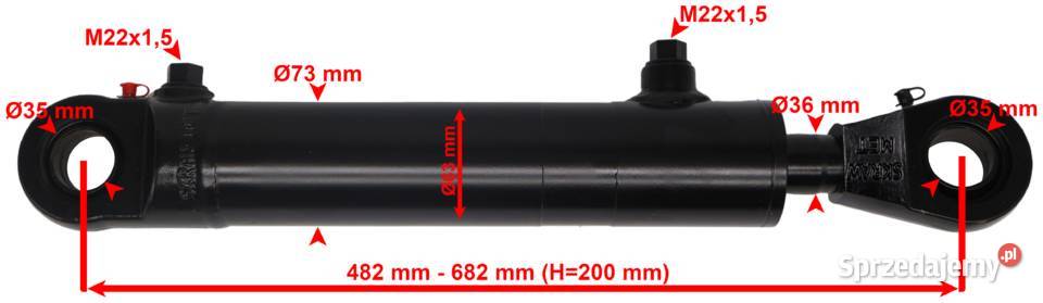 Polski SIŁOWNIK Hydrauliczny 63x36 200 Ładowaczy Solec Kujawski