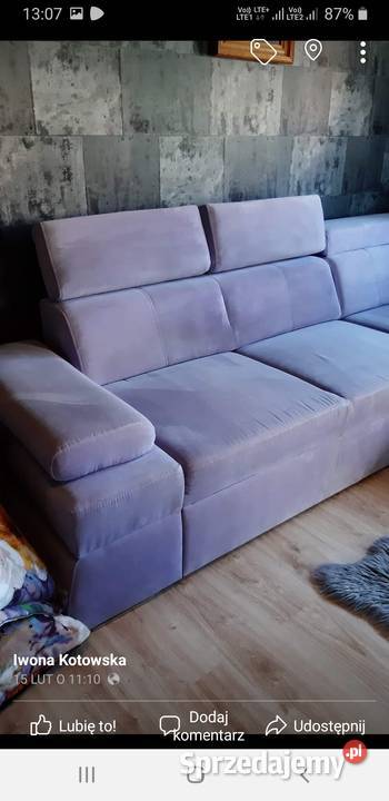 Narożnik koloru lawendowego duży Narożniki Zielona Góra