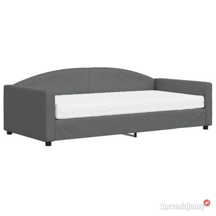 Sofa z materacem do spania ciemnoszara tkanina Warszawa