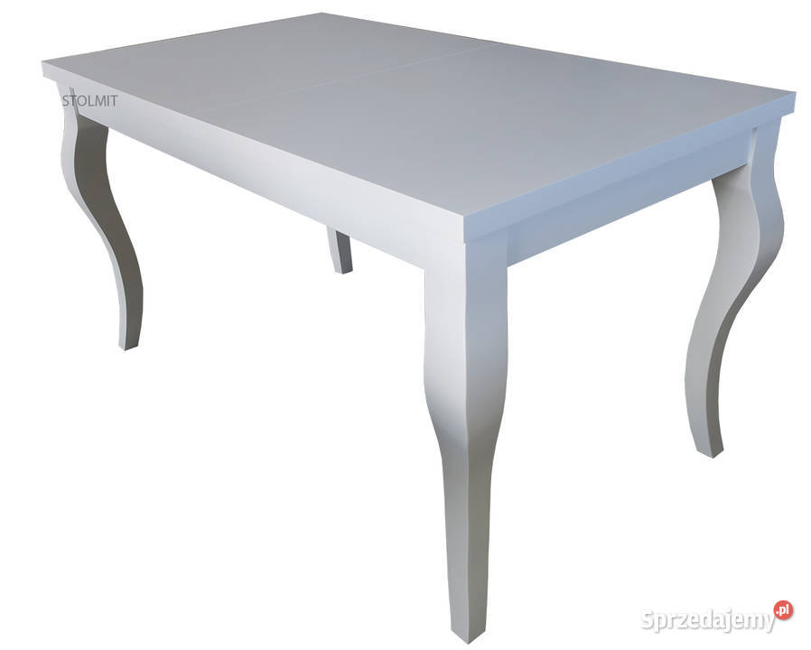 Matowy stylkowy stół biały, nowoczesny ludwik, na wymiar