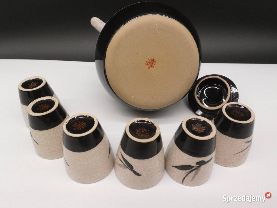 Ceramiczny Zestaw do Sake z Motywem Bambusa 7