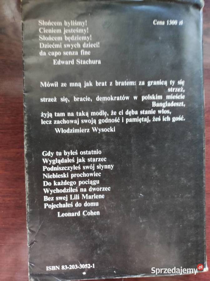Piosenki Edward Stachura Włodzimierz Wysocki ISBN 8167880600736 świętokrzyskie Kielce