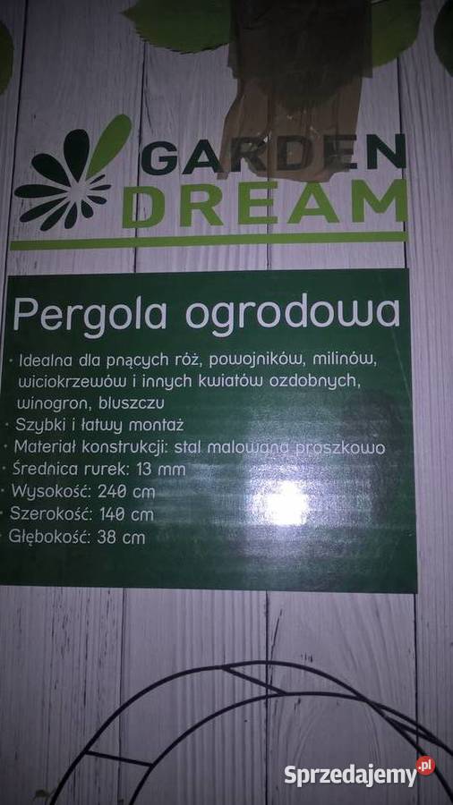 Pergola ogrodowa 240 wysokości 140 szerokość mazowieckie Mińsk Mazowiecki