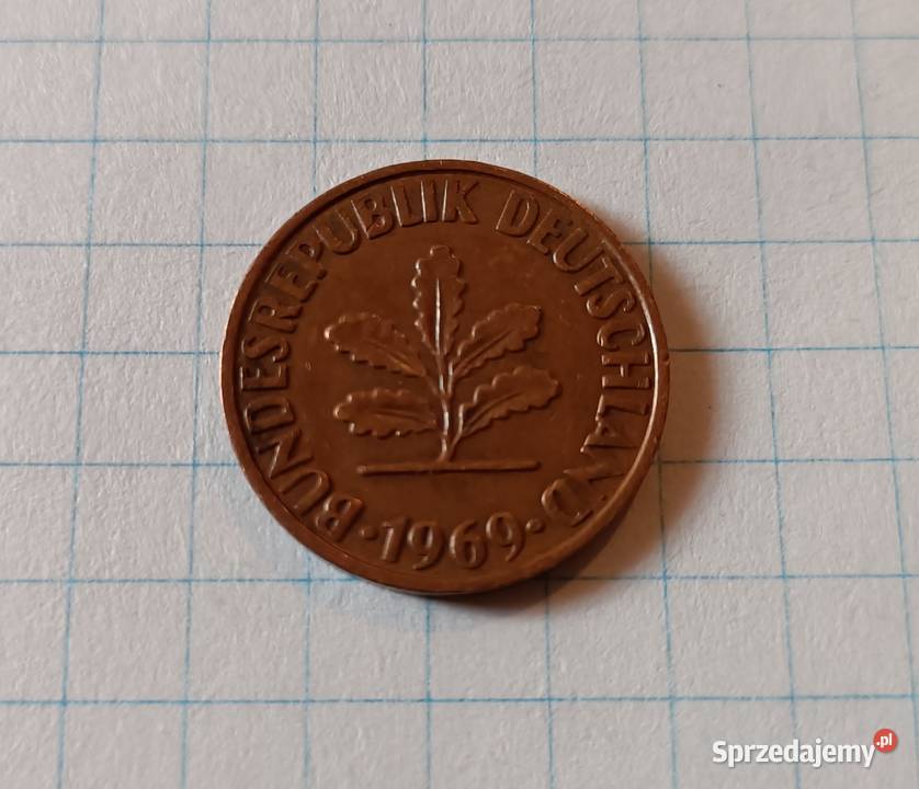 2 FENIGI PFENNIG 1969 J NIEMCY Piszczac
