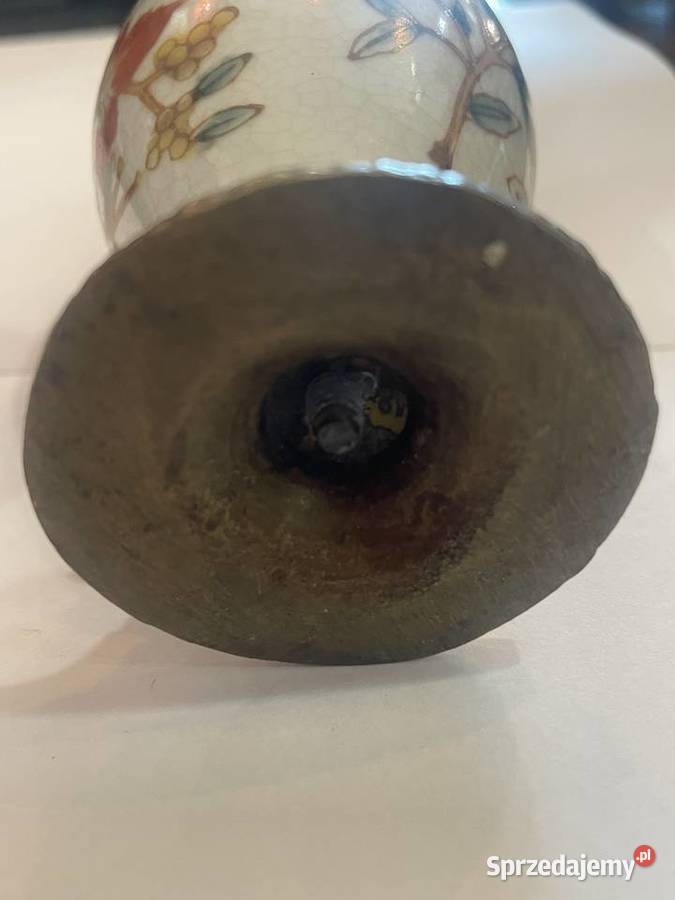 Para ozdobnych świeczników ceramicznomosiężnych Kraków