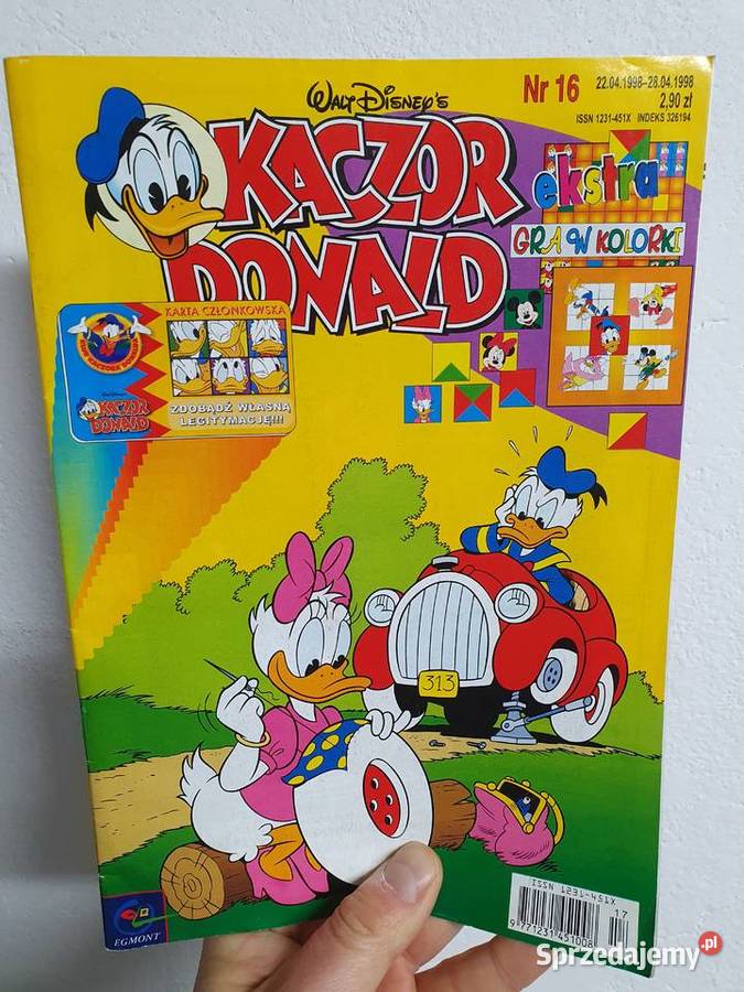 Kaczor Donald 16 1998 komiks z dodatkiem Komiksy Gdynia