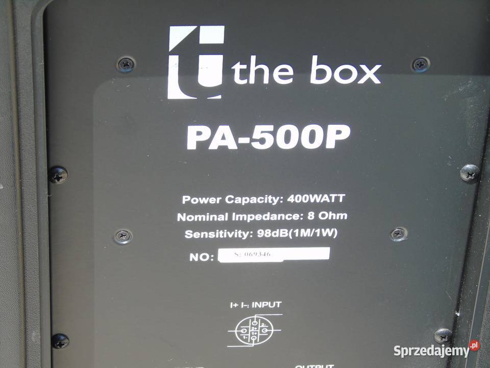 Kolumny estradowe The Box PA500P 2 x 400 wat Słuchawki i głośniki Jasło sprzedam