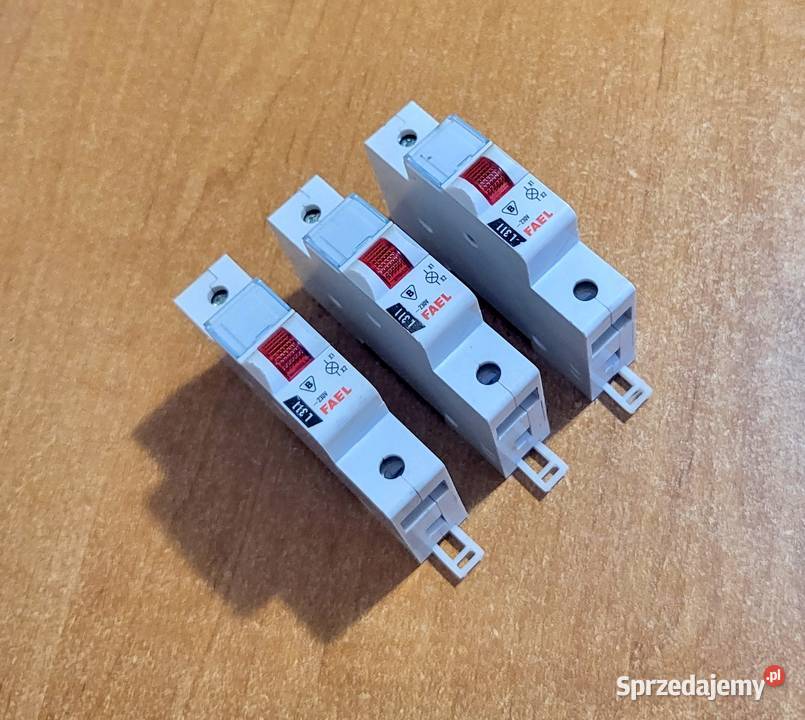 Lampki kontrolne L311 na szynę czerwone Fael Pozostałe