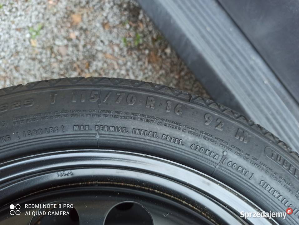 Opel Astra K koło dojazdowe zapasowe Dzierżoniów