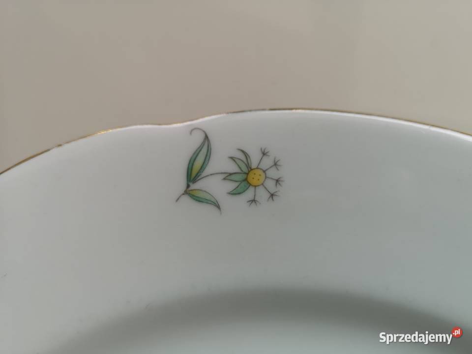 Talerz porcelanowy Seria Kwiaty polne vintage Porcelana i szkło Toruń