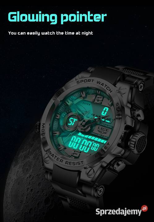 Zegarek męski cyfrowy sportowy stoper LED lubuskie Gorzów Wielkopolski