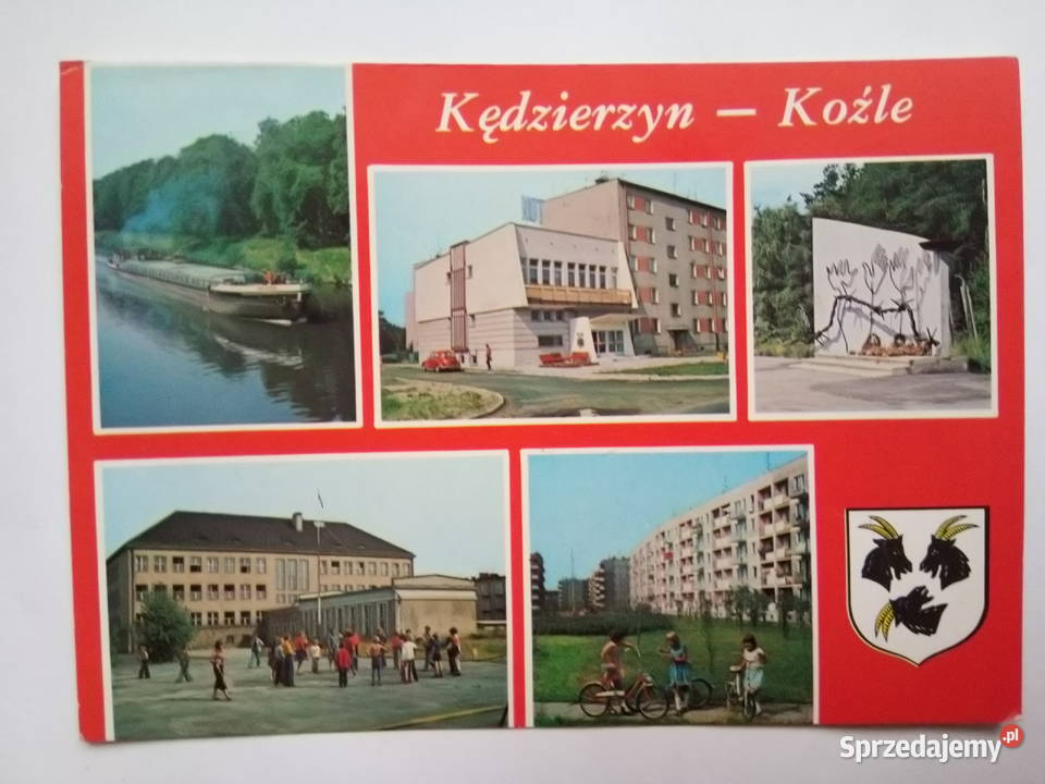 Pocztówka KędzierzynKoźle 1986r Znaczek Dąbrowa Górnicza