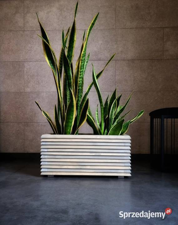 Donica drewniana podłużna 3D donica nowoczesna Doniczki i osłonki Kalety