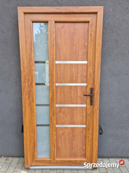 Drzwi 100x210 ciepłe ozdobne złoty dąb Szczecin
