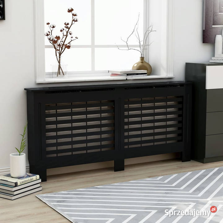 Osłona na kaloryfer czarna 172x19x815 MDF mazowieckie Warszawa