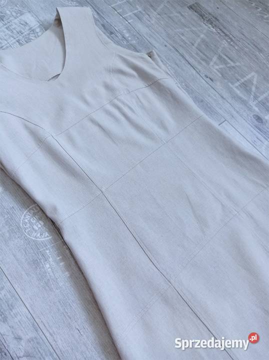 Długa letnia sukienka na każdą okazję len S Bez wzoru śląskie Katowice