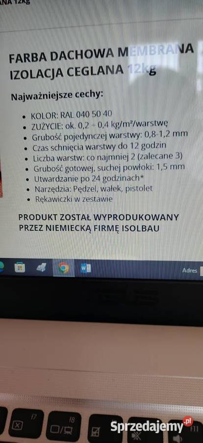 Farba dachowa membrana izolacyjna ceglana 12