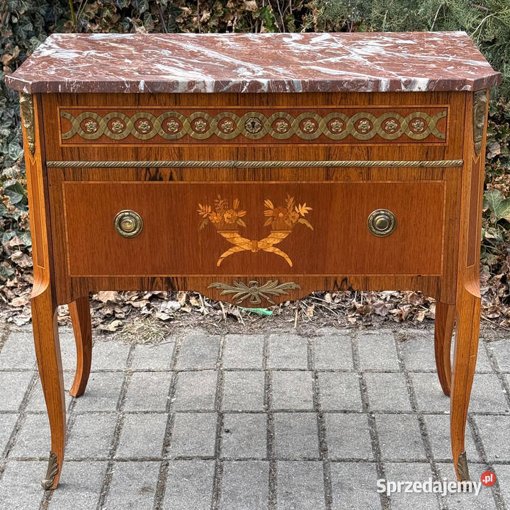 ARTexpert Klasyczna komoda Ludwik marmurowy blat Meble zachodniopomorskie Dobrzany