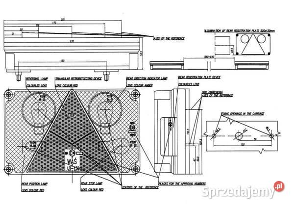 Lampa tylna zespolona prawa 1224V pomarańczowa sprzedam