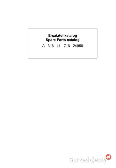Liebherr A316 LITRONIC katalog części motoryzacja, transport Kielce sprzedam