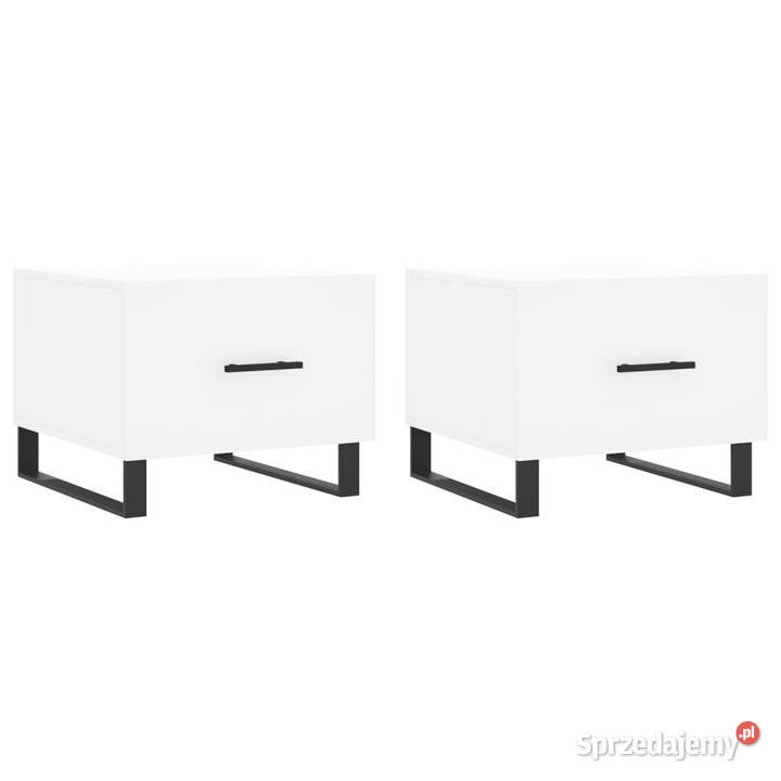 Stoliki kawowe 2 białe 50x50x40 WM829445 mazowieckie Warszawa
