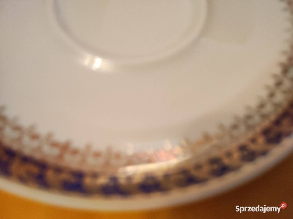 Talerzyk podstawek porcelana Wawel biel złoto Wrocław sprzedam