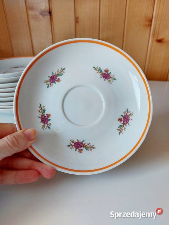 talerzyki porcelana Chodzież 10 sztuk kawa białe Poznań