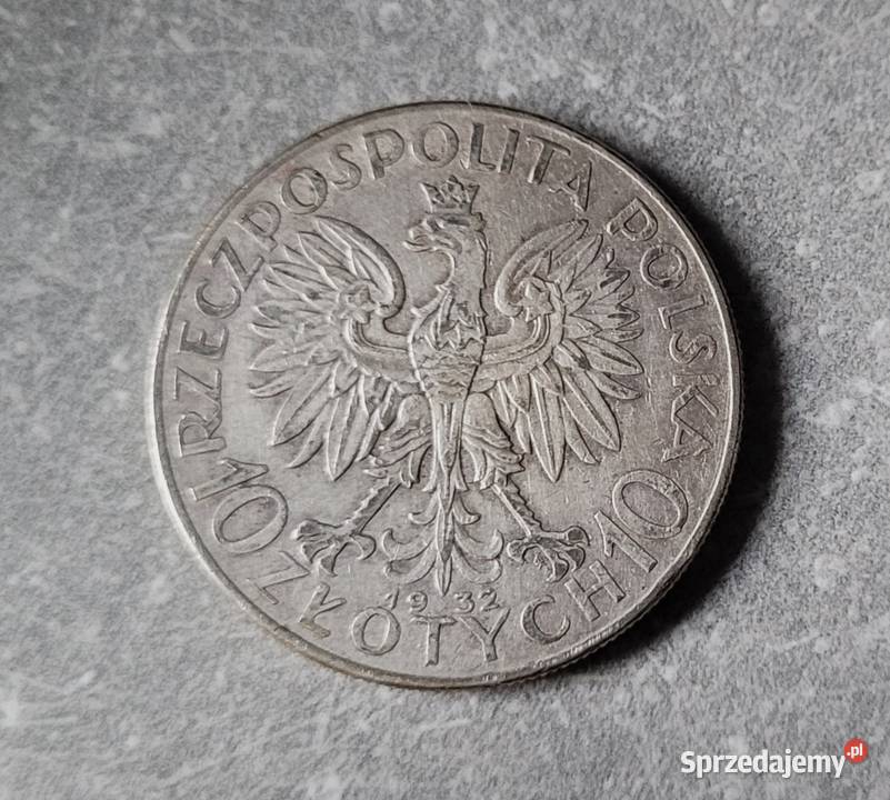 112 POLSKA srebro II RP 10 Złotych 1932 r Głowa Wola Kruszyńska
