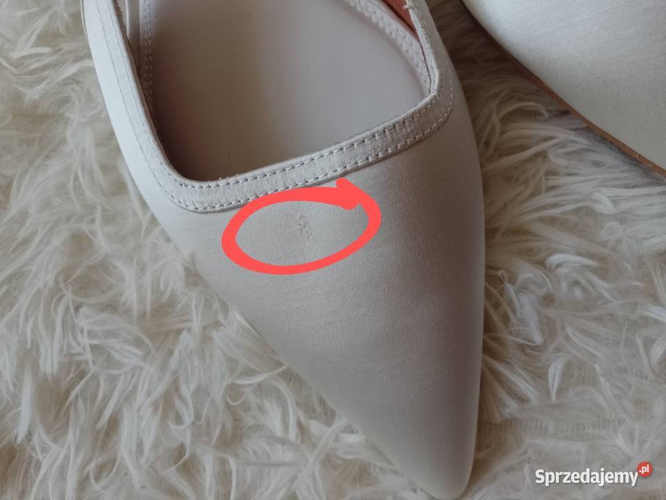 41 ASOS Design Białe Baleriny z odkrytą piętą z Kraków