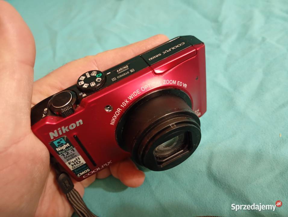 Świetna cyfrówka Nikon Coolpix S8100 Bordowe
