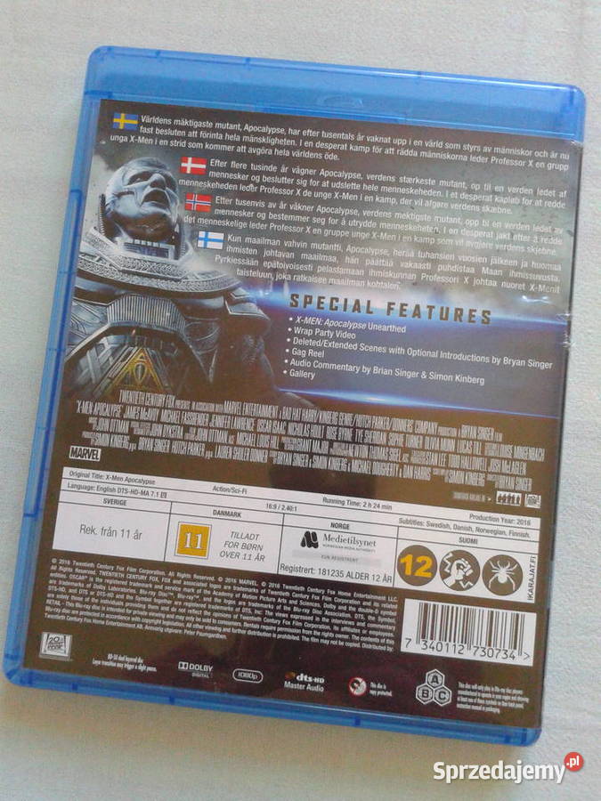 XMen Apocalypse 2016 Bluray Disc Blu-ray lubelskie Puławy