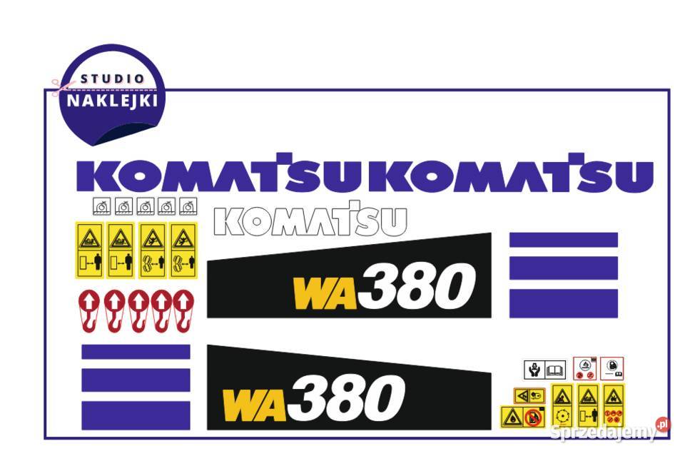 Naklejki ładowarka kołowa Komatsu WA380 Naklejka Miechów