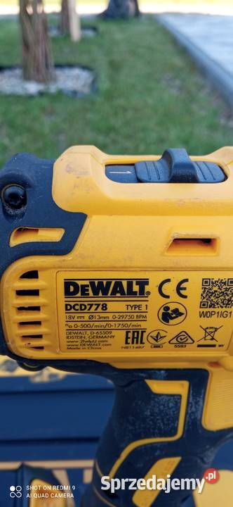 Wkrętarkę z udarem DCD778 DEWALT 18v 2x4Ah Toruń