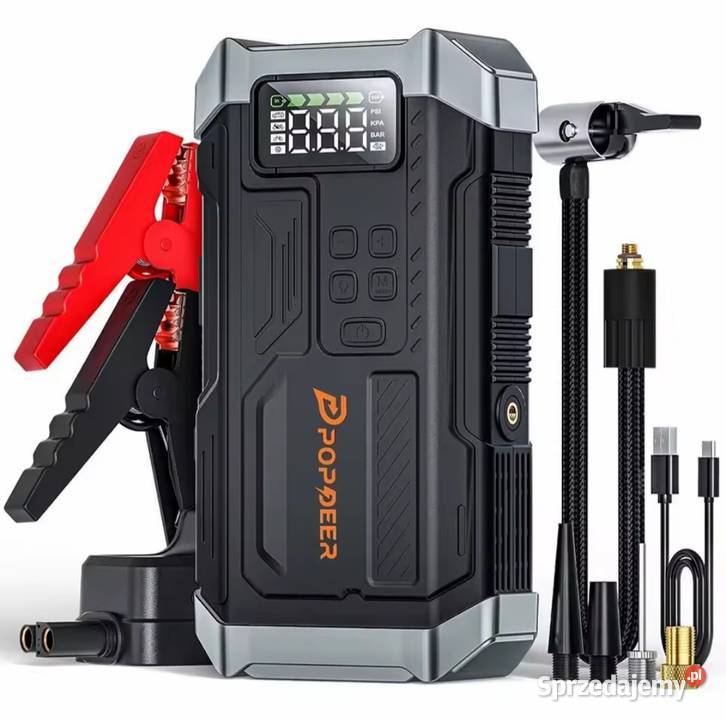 Urządzenie rozruchowe pompka power bank 4w1