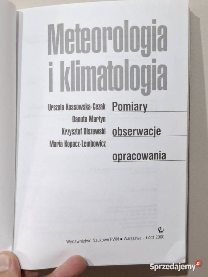 Podręcznik meteorologia klimatologia miękka Kraków